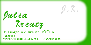 julia kreutz business card